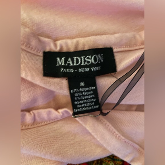 Madison Size Medium M Valentina Rhinestone Heart Tassels Pink Love Top NWT - Picture 10 of 12